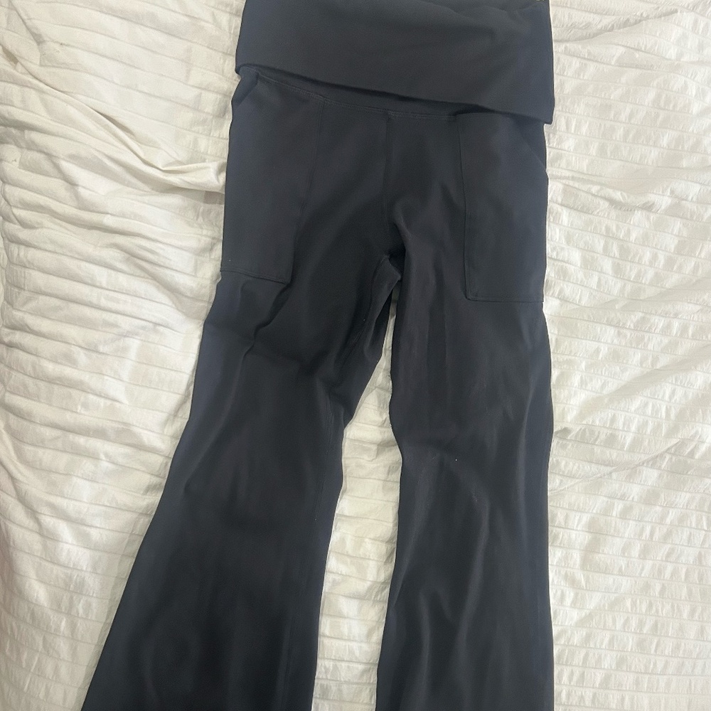 Aerie Offline Fold Over Flare Leggings